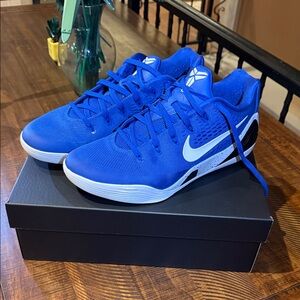 Kobe Nike Men’s Royal Blue Low-Top Basketball Sneakers with White Swoosh